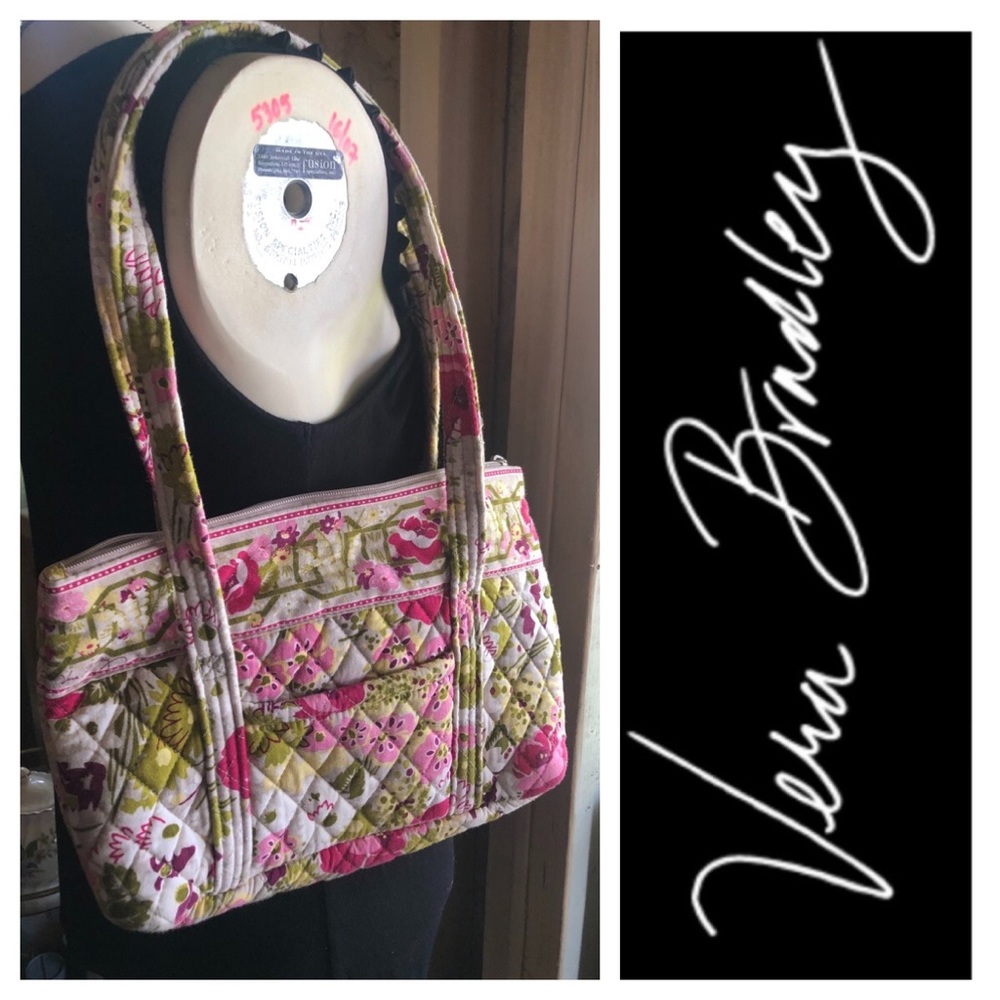 Vera Bradley Pink Floral Quilted Shoulder Bag